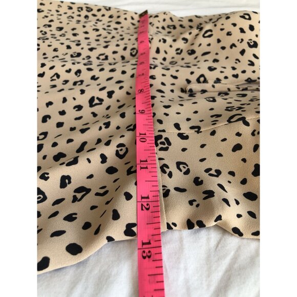 NWT Sunday Best Aritzia Leopard Print Mini Dress Womens 4 Retro Ruffle Strap - Picture 9 of 9